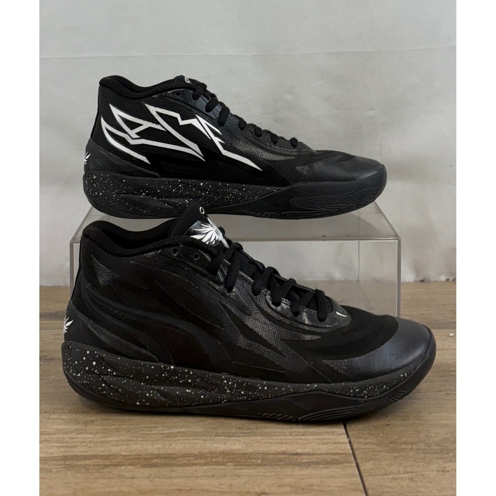 Puma MB.01 Low Black White Basketball Shoes Men's Size 10 M.E.L.O.‎ 0
